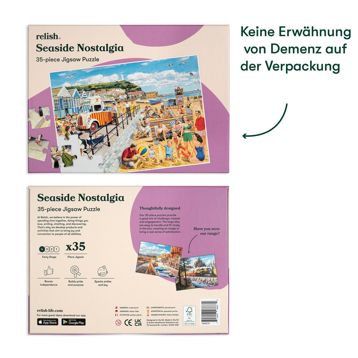 Demenz-Puzzle Nostalgie an der Küste – 35 Teile