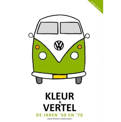 Kleur- en Vertelboek Jaren '60 en '70 – Nostalgisch kleurboek met herkenbare illustraties voor geheugenstimulatie bij ouderen.