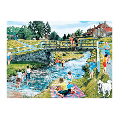 Demenzpuzzle Frühlingspicknick für Senioren und Menschen mit Demenz, mit 35 Puzzleteilen und einem klaren, gut erkennbaren Motiv