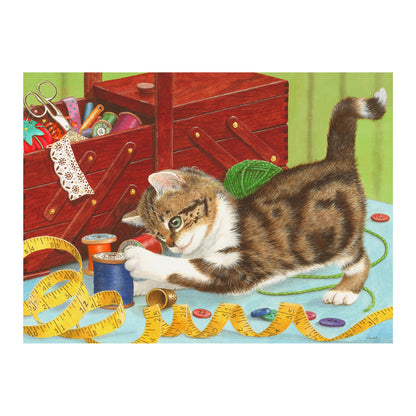 Demenzpuzzle Das Leben eines Kätzchens für Senioren und Menschen mit Demenz, mit 13 Puzzleteilen und einem klaren, gut erkennbaren Motiv