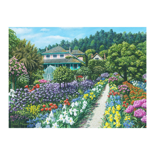 Dementie-puzzel 'Monet's Garden' – 63 stukjes, stimuleert geheugen en activering met een kunstzinnig thema voor senioren.
