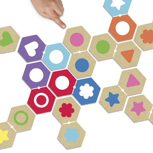 Domino Kleuren en Vormen – Dominospel met kleuren en vormen, speciaal ontworpen voor ouderen en mensen met dementie.