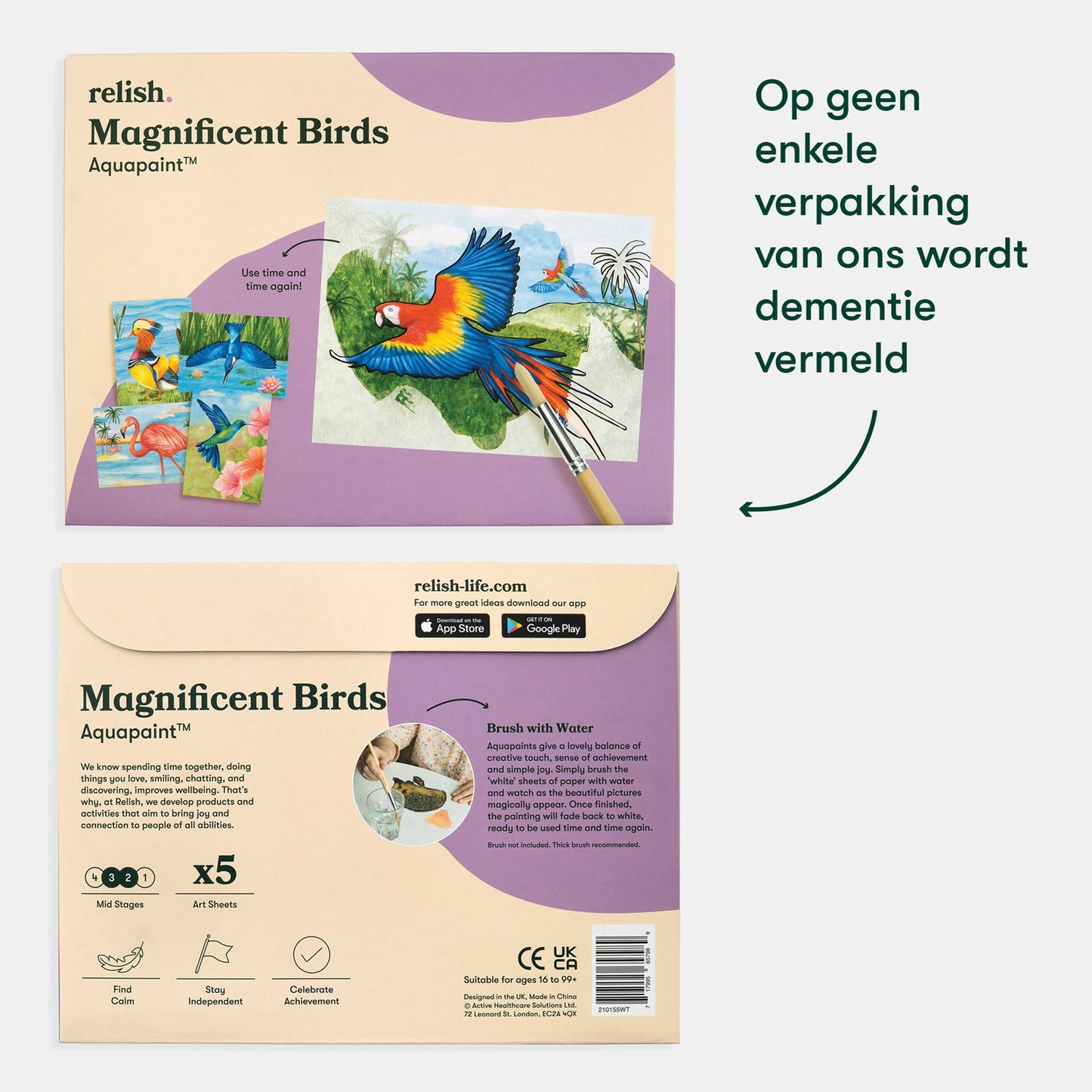 Malen mit Wasser – Schöne Vögel (Aquapaint für Menschen mit Demenz)