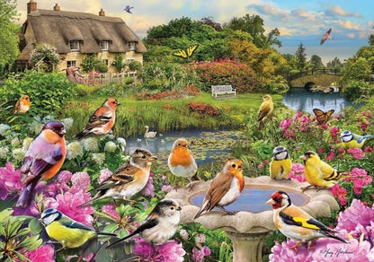 Dementie Puzzel - Vogelzang bij een Riviertje – 250 XL stukjes, ideaal voor senioren