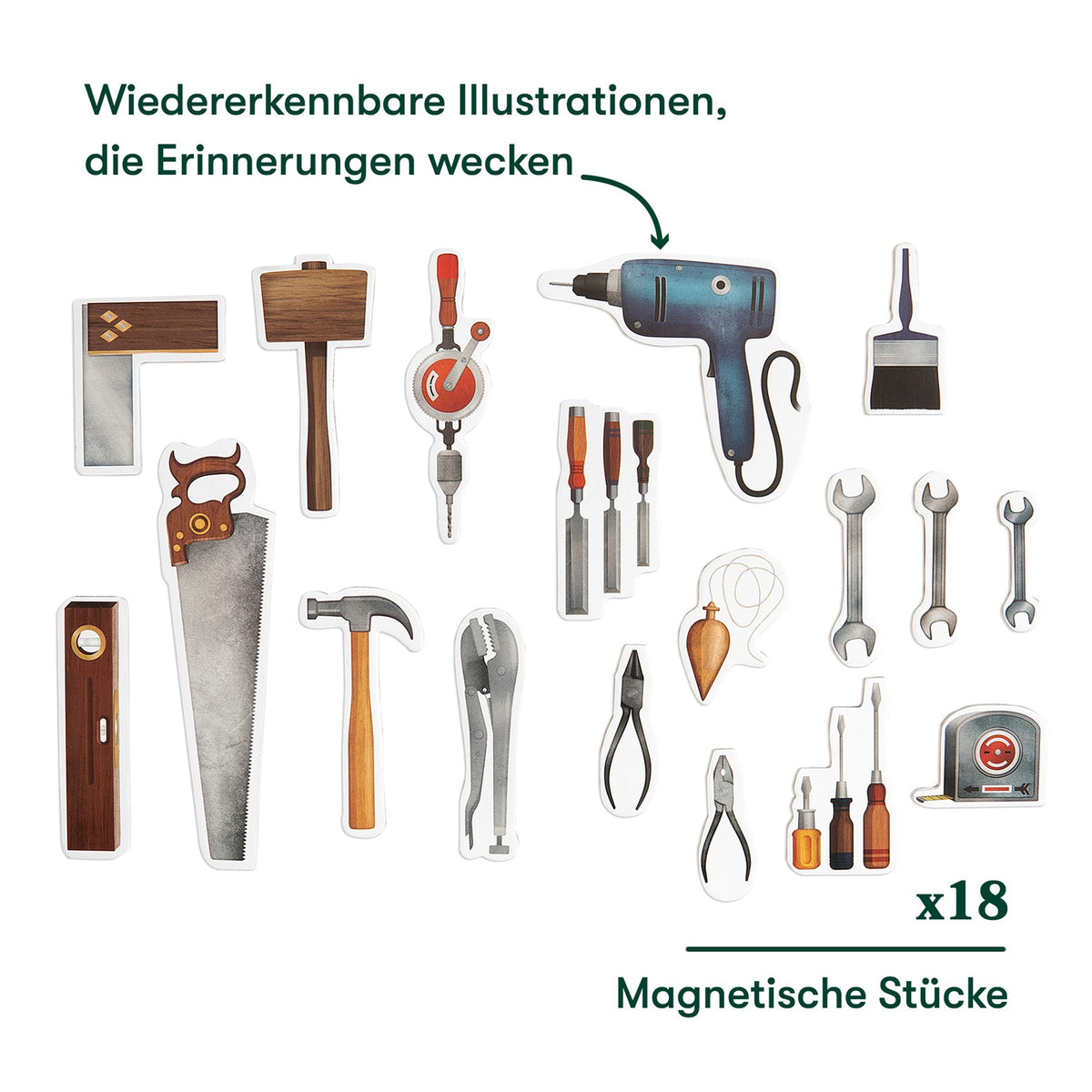 Magnetbild Werkzeug – kreative Beschäftigung bei Demenz