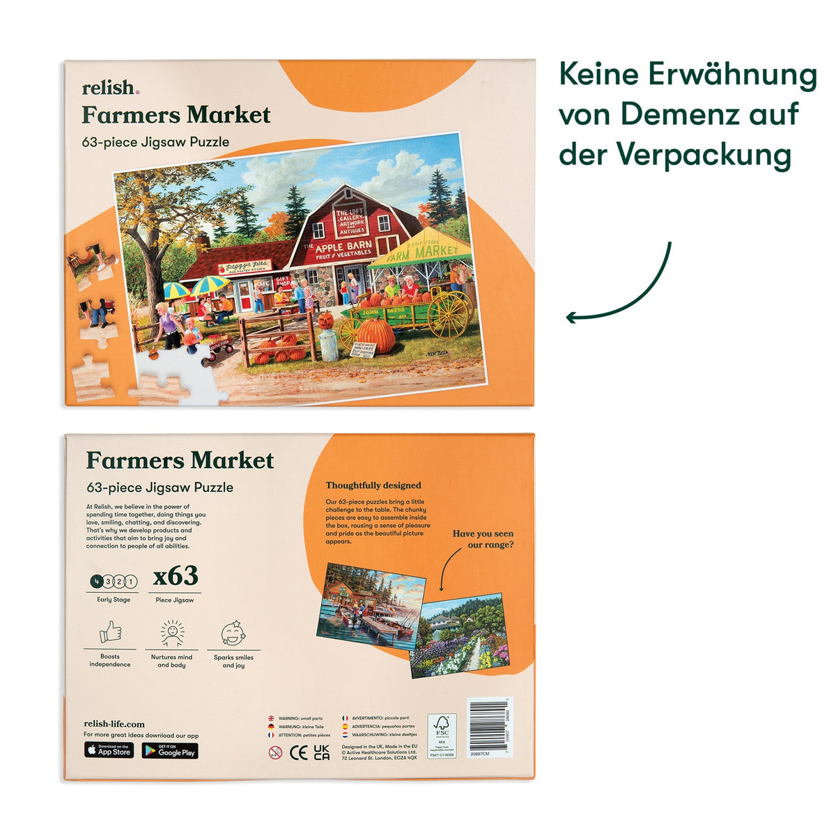 Demenz-Puzzle Bauernmarkt – 63 Teile