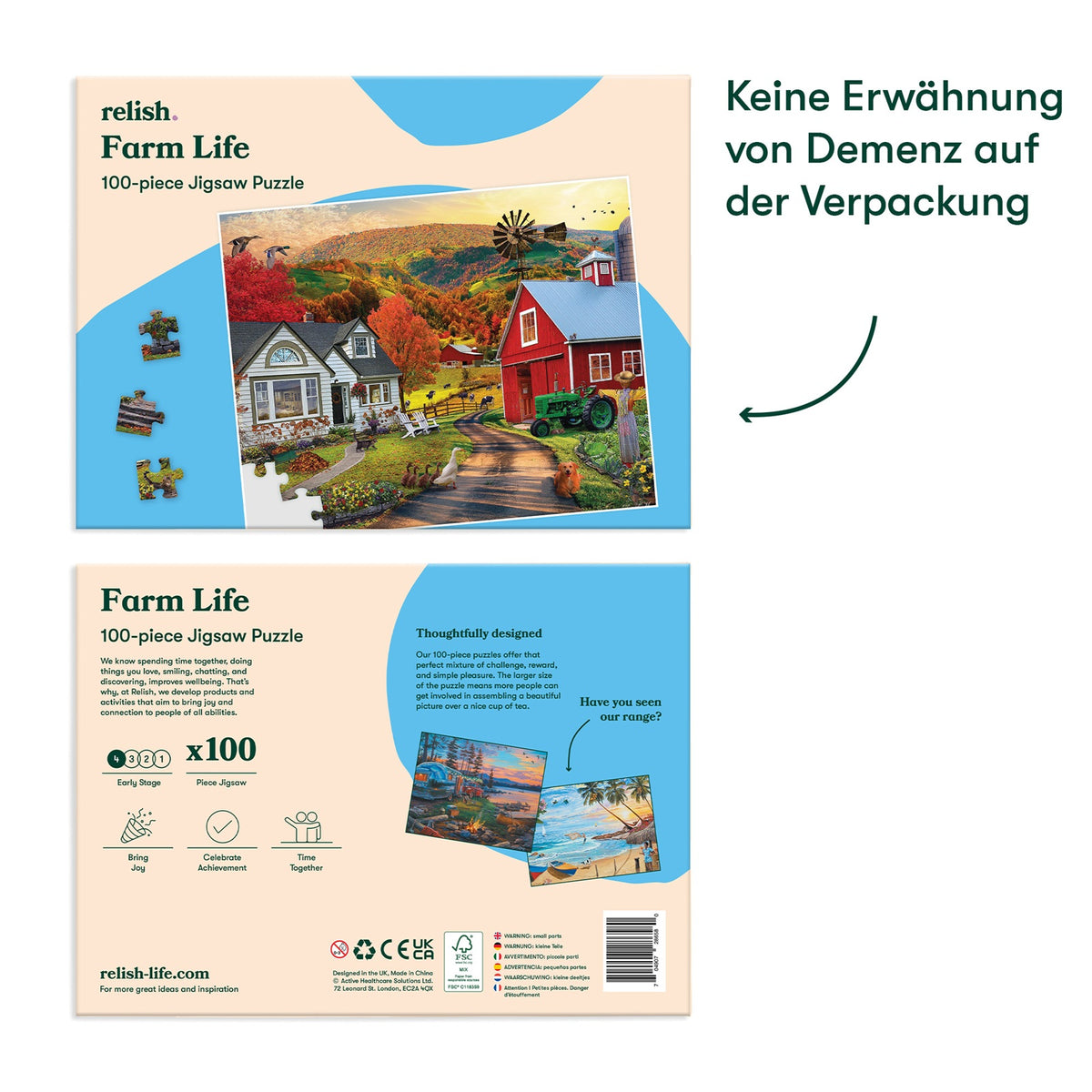 Relish Farm Life – 100-Teile-Puzzle für Senioren