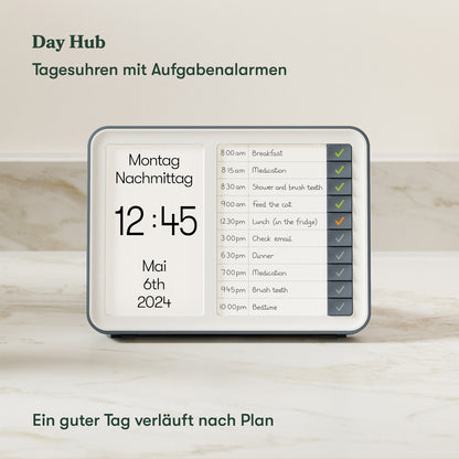 Relish Day Clock Hub – Demenzuhr für Tagesstruktur