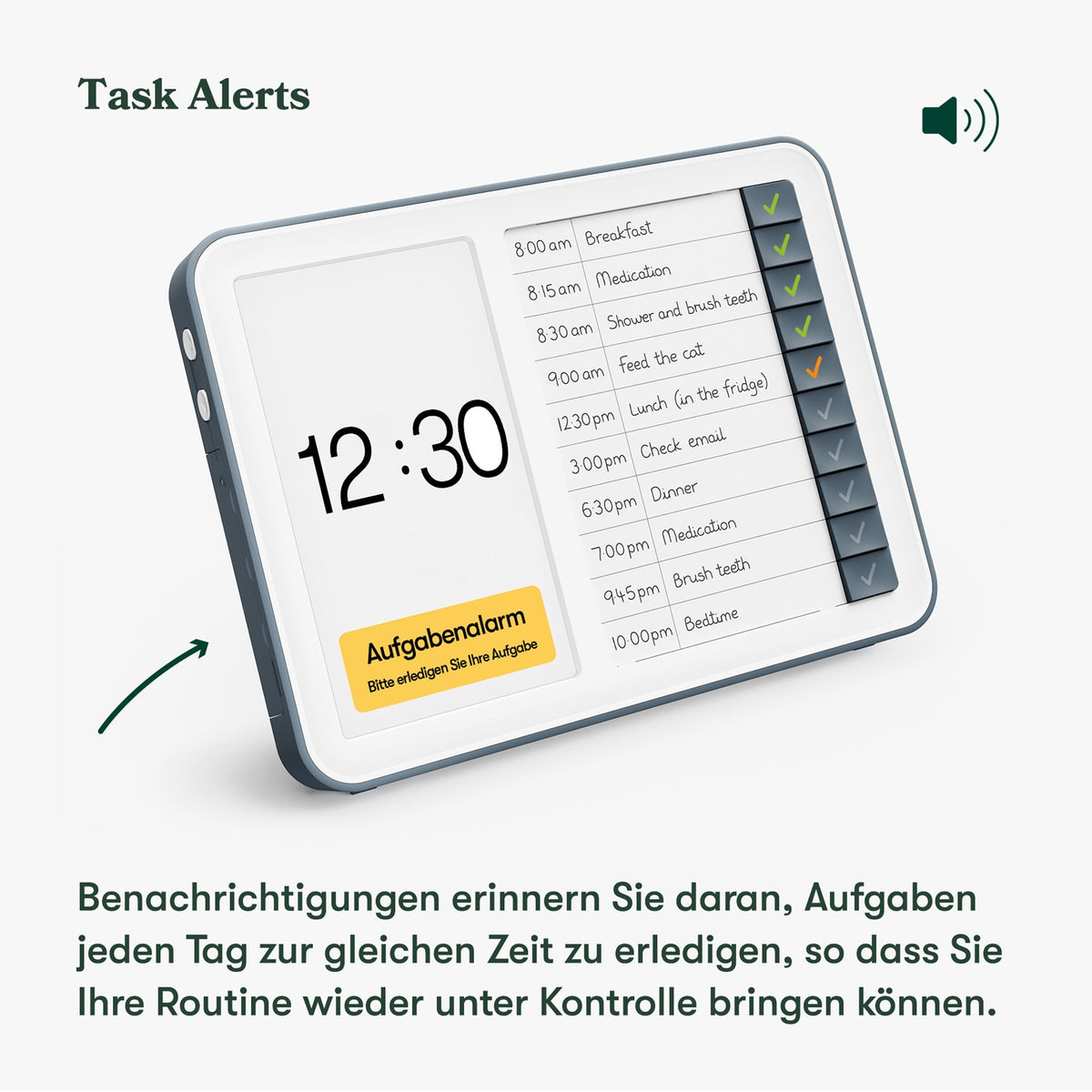 Relish Day Clock Hub – Demenzuhr für Tagesstruktur