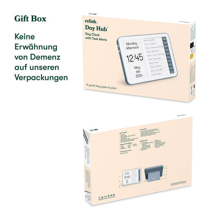 Relish Day Clock Hub – Demenzuhr für Tagesstruktur