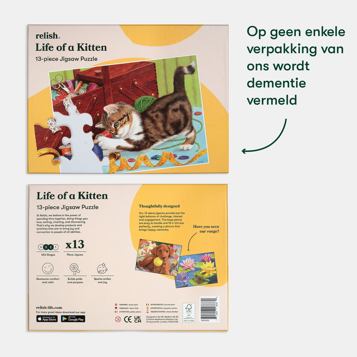 Demenz-Puzzle Kätzchen – 13 Teile