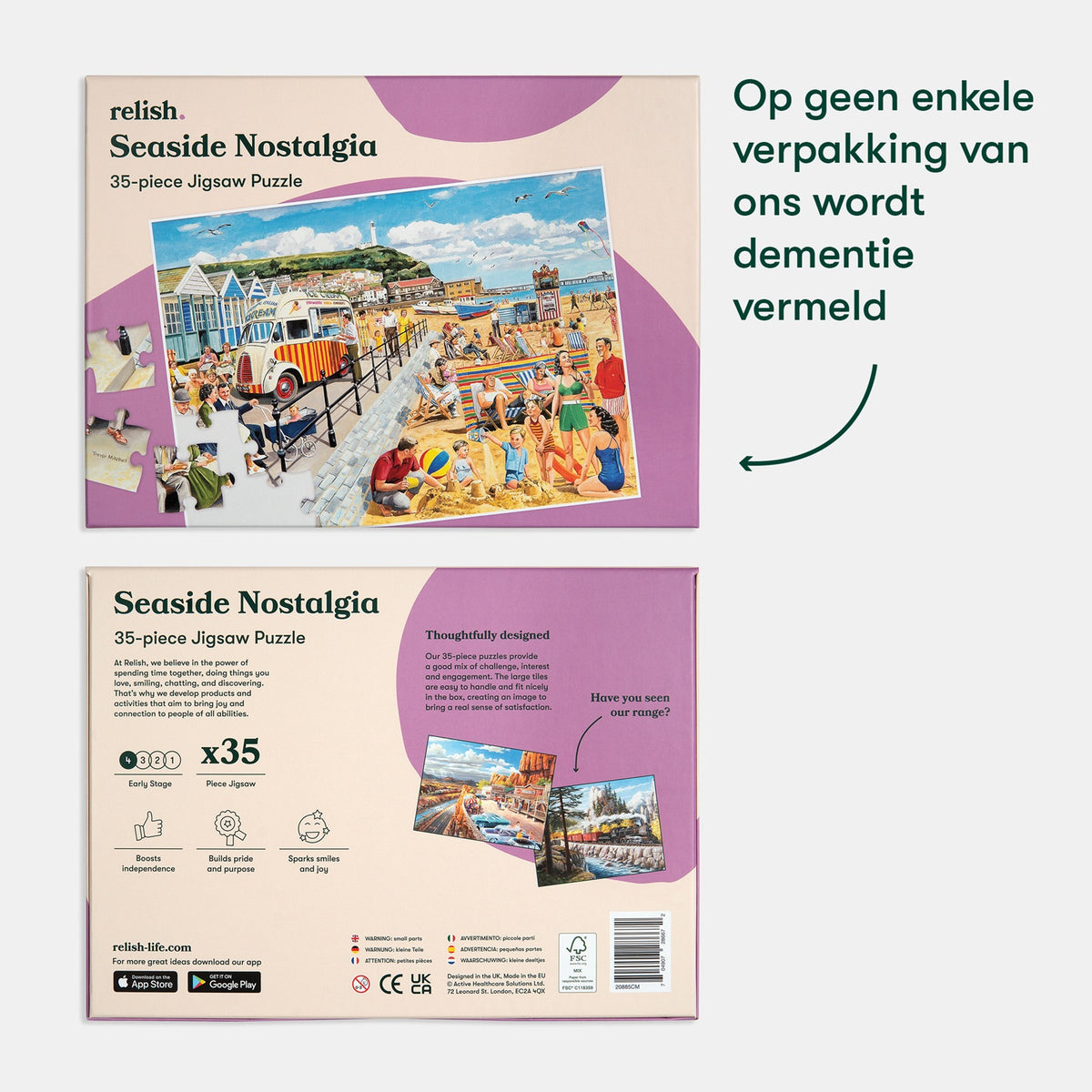 Demenz-Puzzle Nostalgie an der Küste – 35 Teile