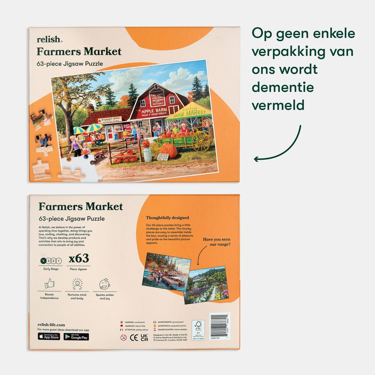 Demenz-Puzzle Bauernmarkt – 63 Teile