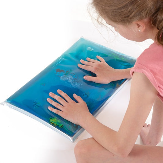 Jelly Fish Aquarium – Sensorisch activiteitenkussen met bewegende kwallen, stimuleert tastzin en motoriek voor senioren.